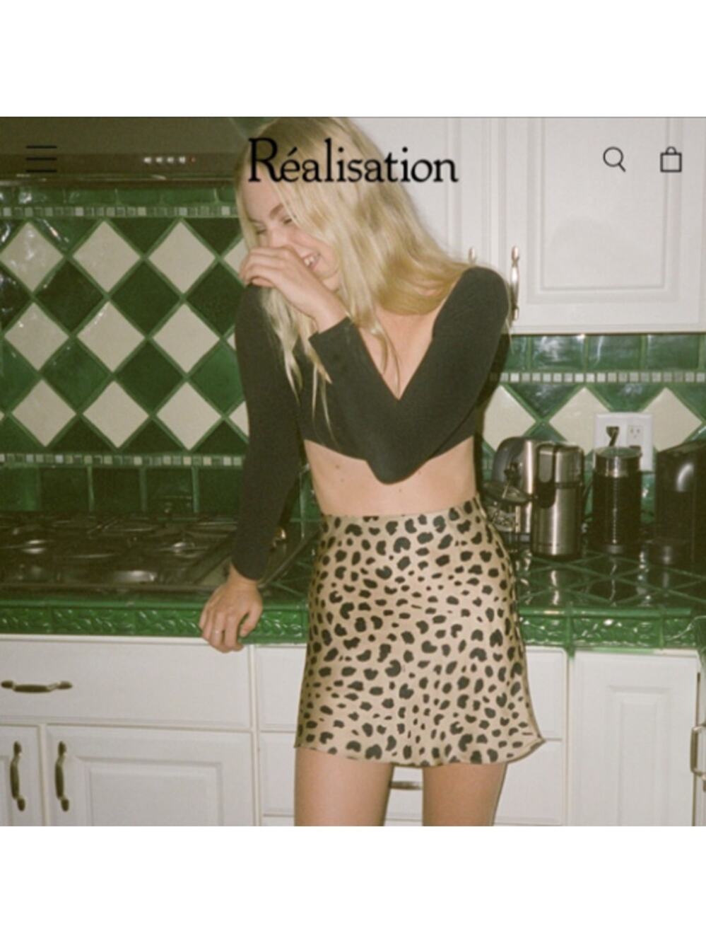 Réalisation Par Cookies Skirt in Wild Things Leopard Print Mini Skirt XS